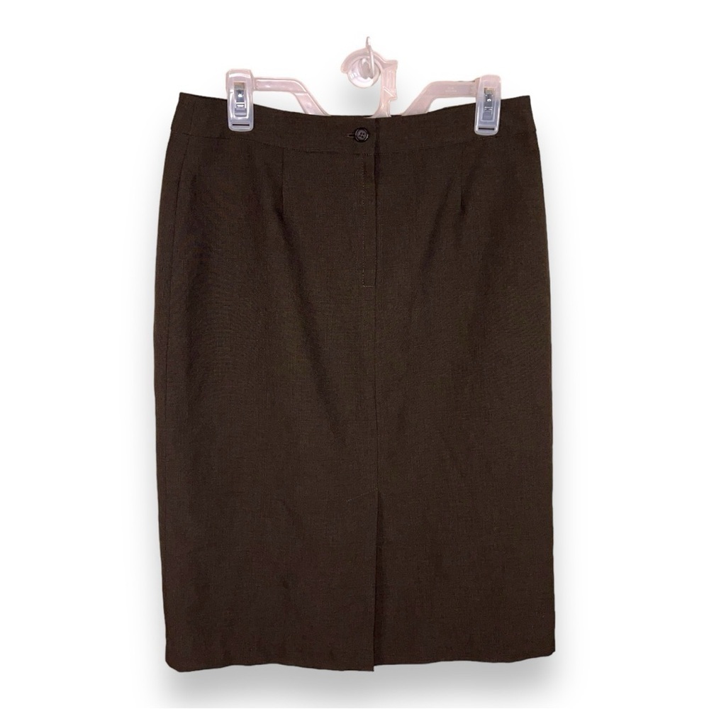 SIZE 6 CINTAS PENCIL SKIRT GREY BEIGE ZIP CLOSURE RETRO ROCKABILLY CLASSIC